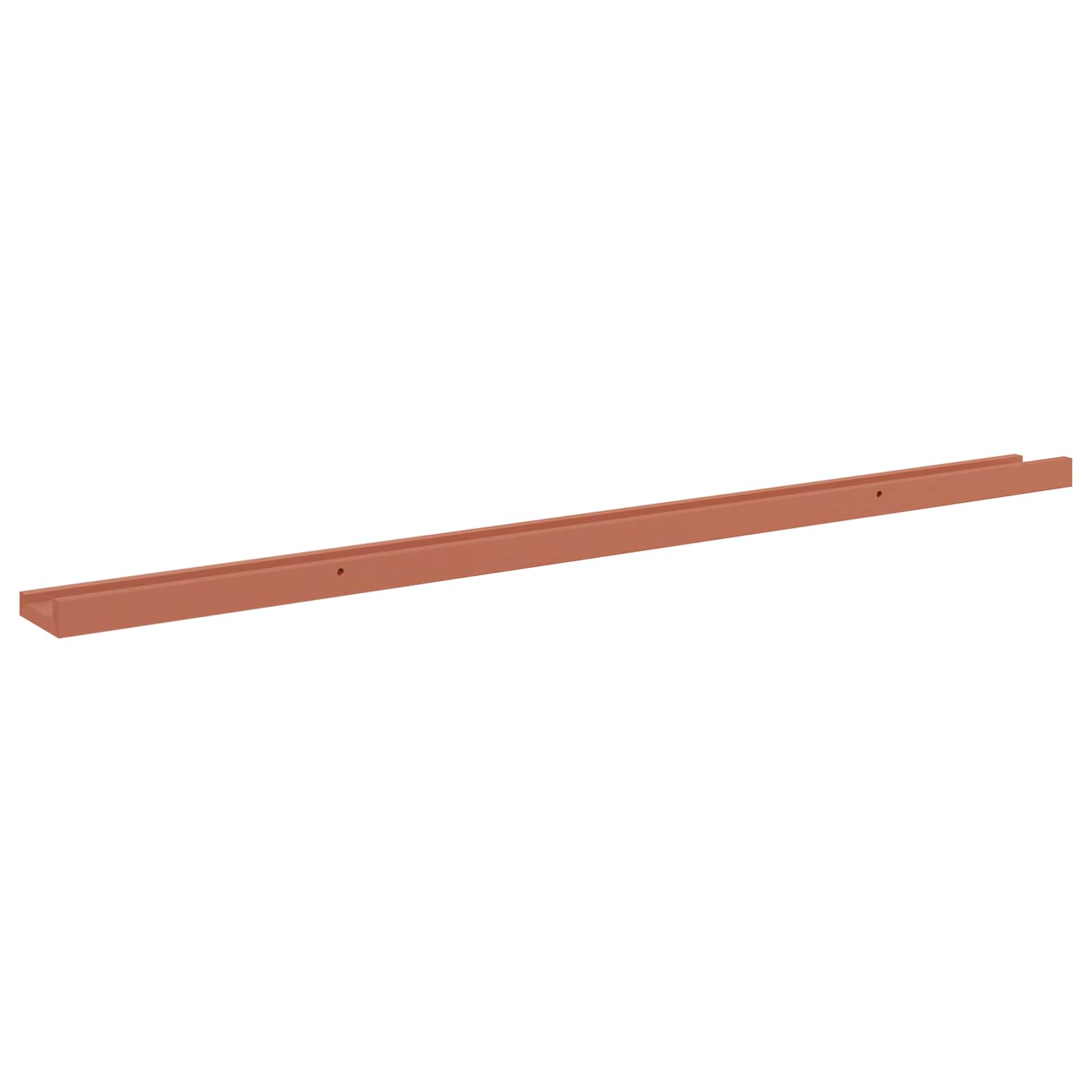 Wandplank met plank 4 pcs Rood 115 x 9 x 3 cm Bewerkt hout