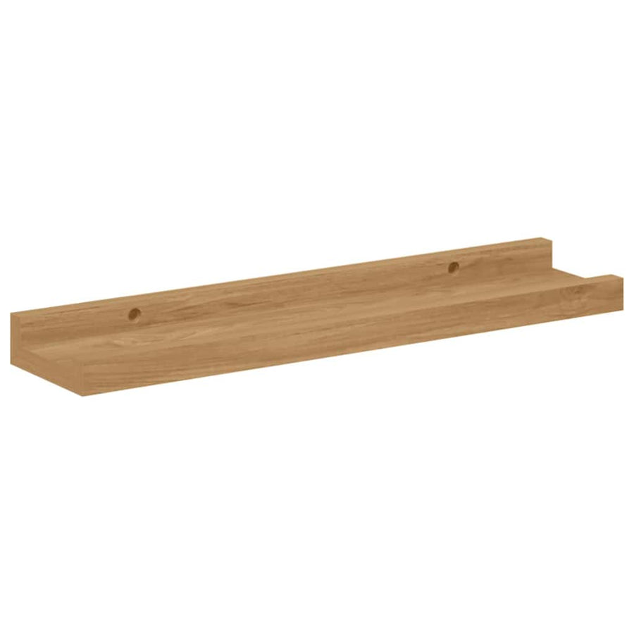 Wandplank met plank 2 pcs Bruin 40 x 9 x 3 cm Bewerkt hout