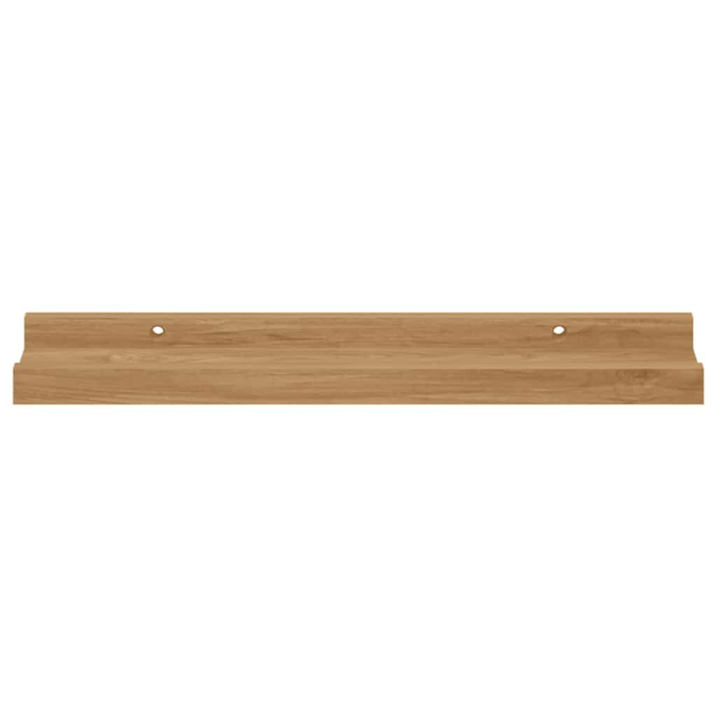 Wandplank met plank 2 pcs Bruin 40 x 9 x 3 cm Bewerkt hout