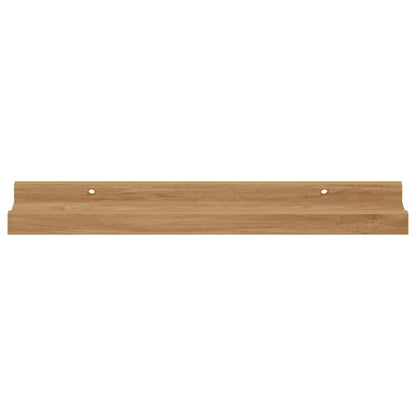 Wandplank met plank 2 pcs Bruin 40 x 9 x 3 cm Bewerkt hout