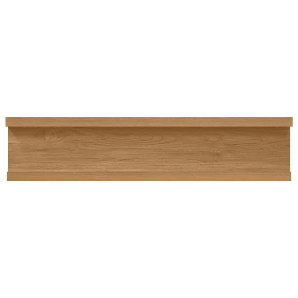 Wandplank met plank 2 pcs Bruin 40 x 9 x 3 cm Bewerkt hout