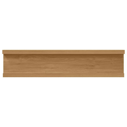 Wandplank met plank 2 pcs Bruin 40 x 9 x 3 cm Bewerkt hout