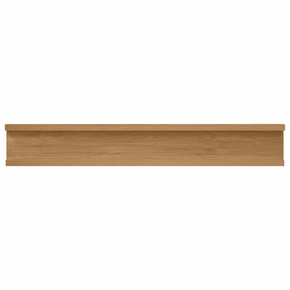 Wandplank met plank 2 pcs Bruin 60 x 9 x 3 cm Bewerkt hout