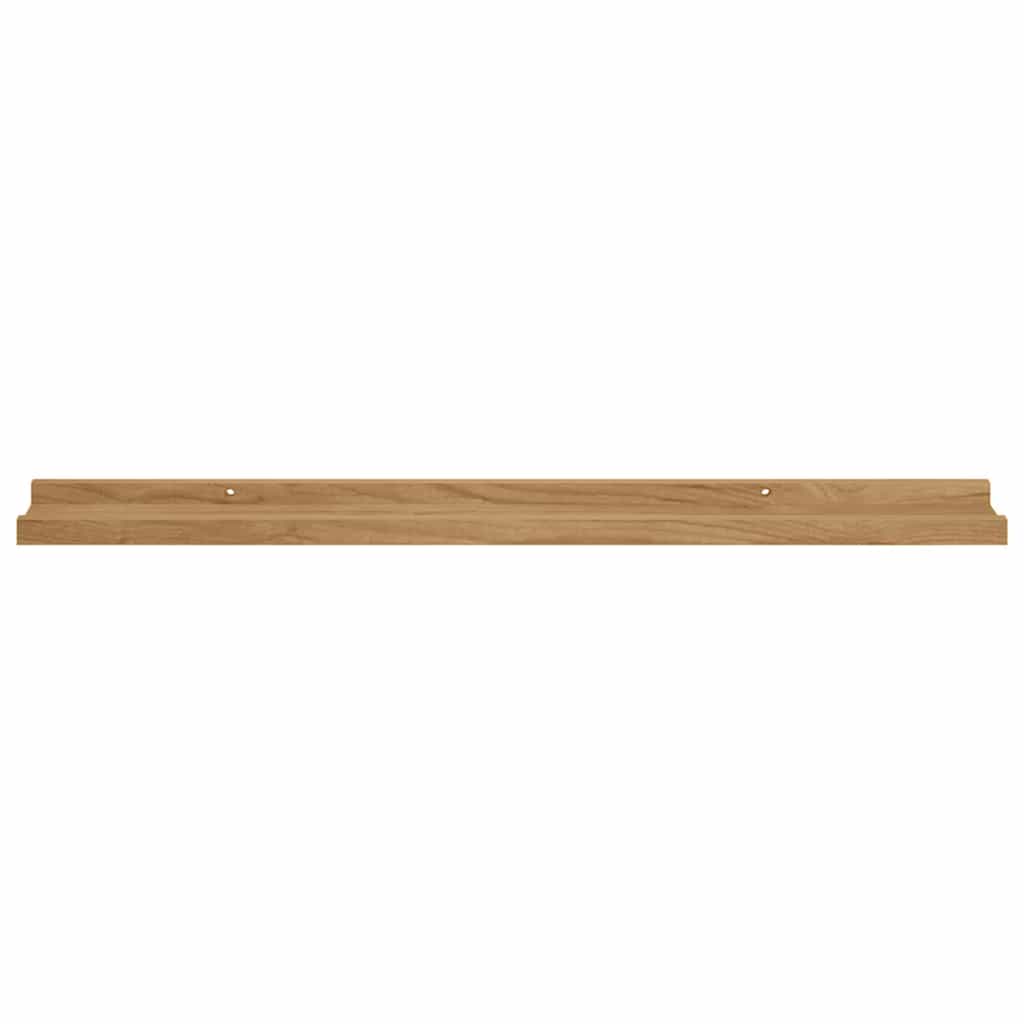 Wandplank met plank 2 pcs Bruin 80 x 9 x 3 cm Bewerkt hout