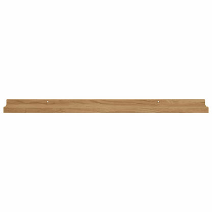 Wandplank met plank 2 pcs Bruin 80 x 9 x 3 cm Bewerkt hout