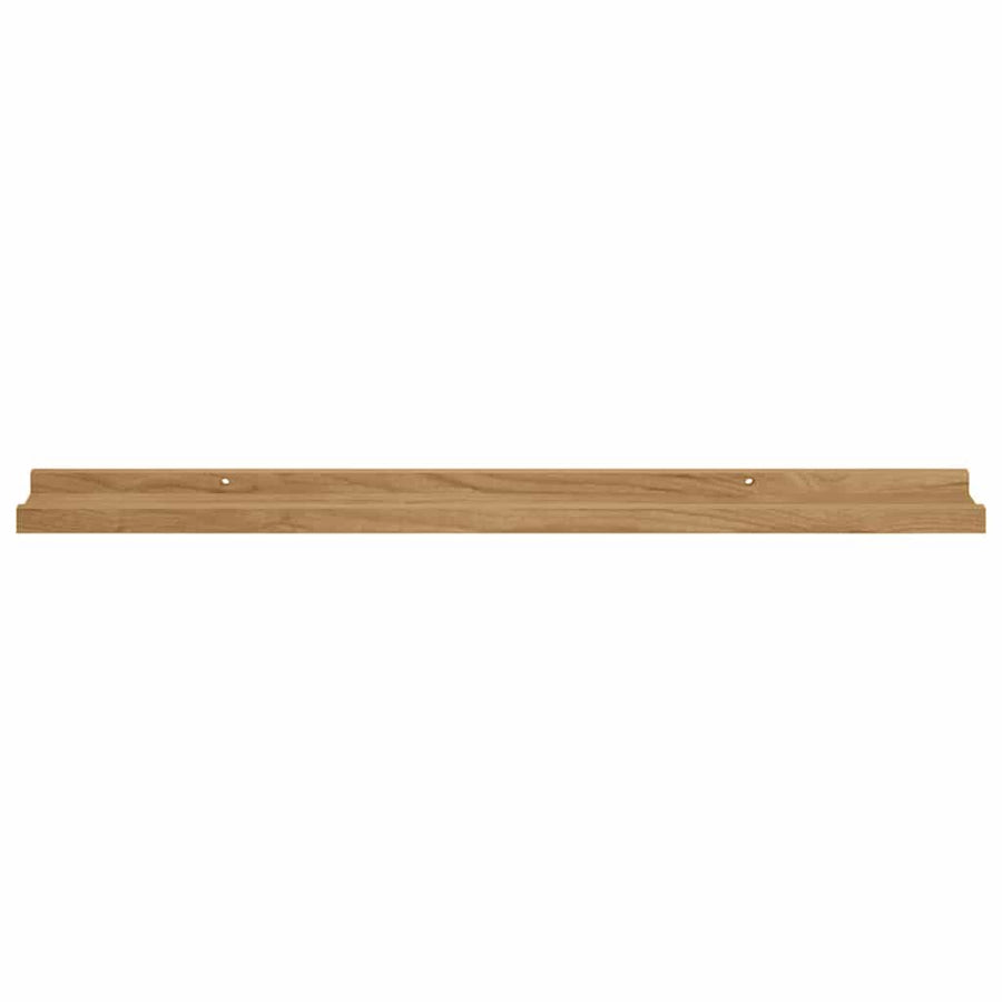 Wandplank met plank 2 pcs Bruin 80 x 9 x 3 cm Bewerkt hout