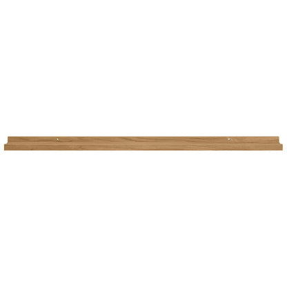 Wandplank met plank 2 pcs Bruin 100 x 9 x 3 cm Bewerkt hout