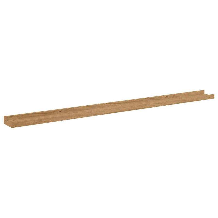 Wandplank met plank 2 pcs Bruin 115 x 9 x 3 cm Bewerkt hout