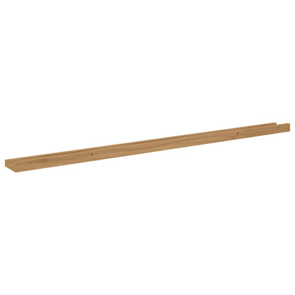 Wandplank met plank 2 pcs Bruin 115 x 9 x 3 cm Bewerkt hout