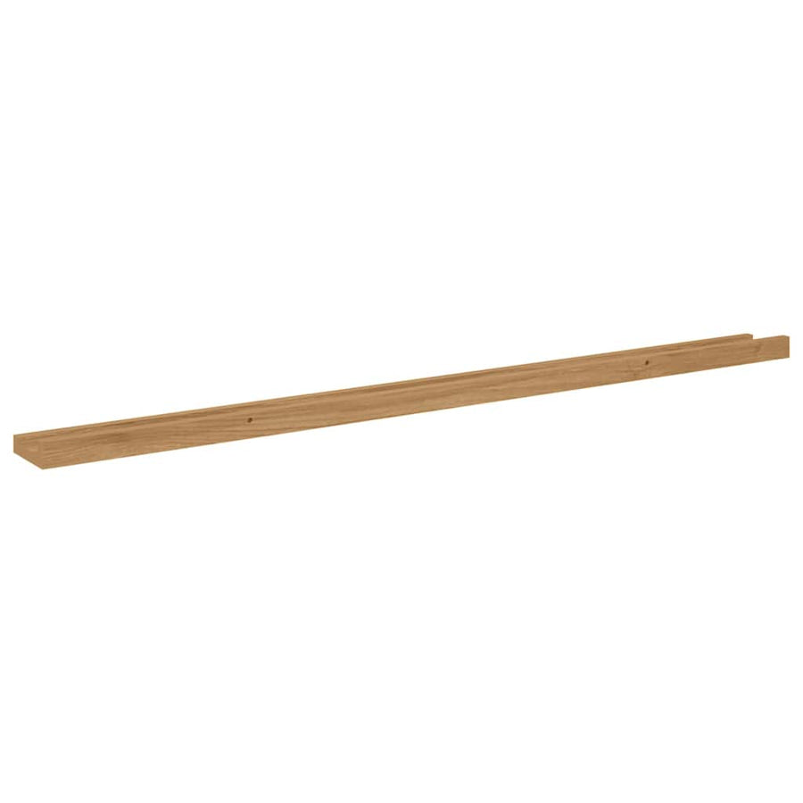 Wandplank met plank 2 pcs Bruin 115 x 9 x 3 cm Bewerkt hout