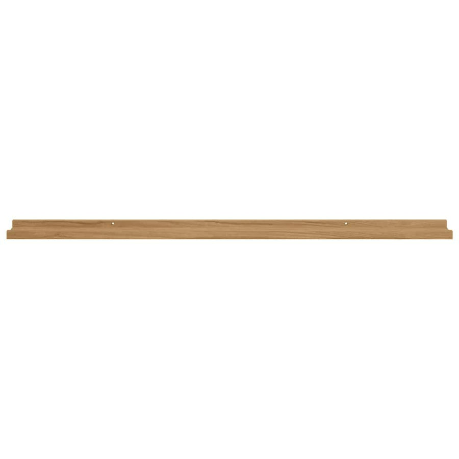 Wandplank met plank 2 pcs Bruin 115 x 9 x 3 cm Bewerkt hout