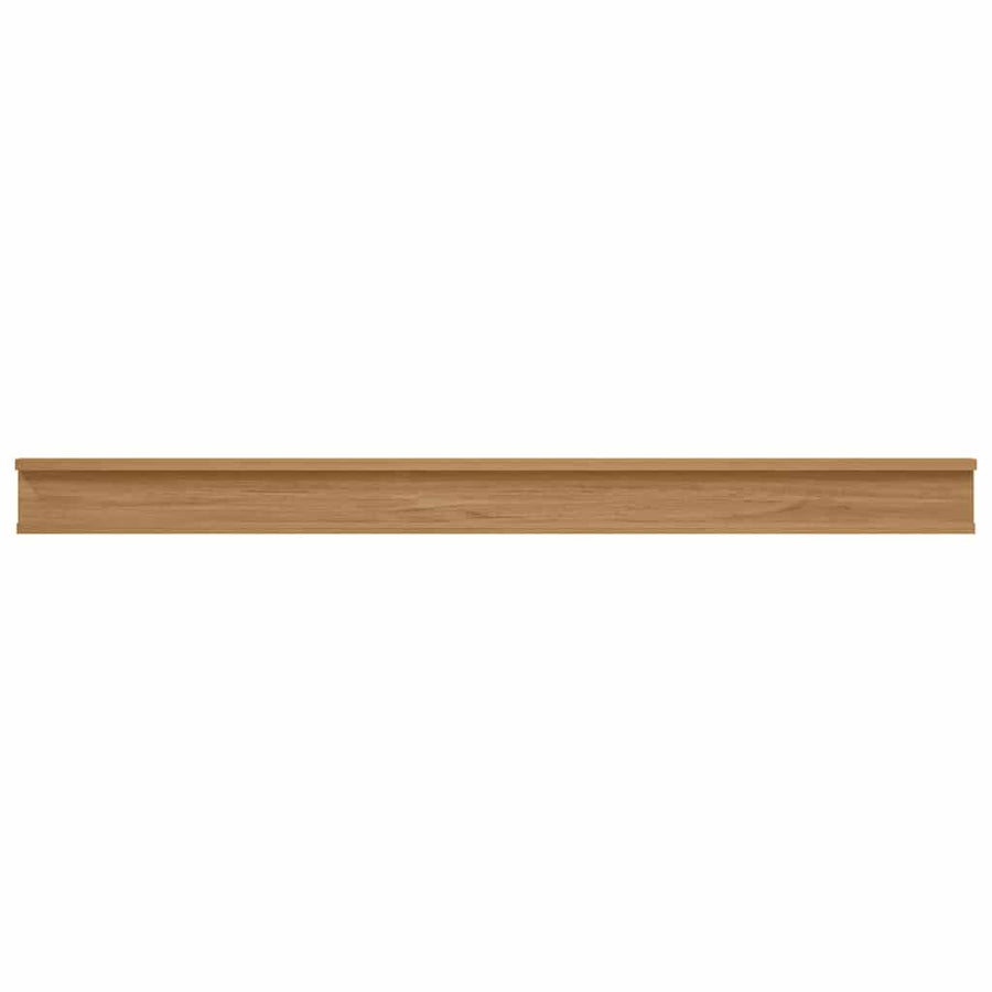 Wandplank met plank 2 pcs Bruin 115 x 9 x 3 cm Bewerkt hout