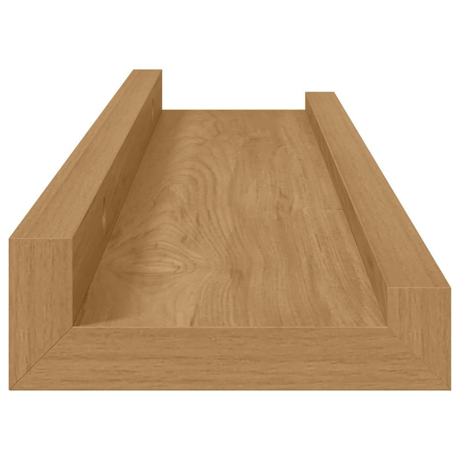 Wandplank met plank 4 pcs Bruin 40 x 9 x 3 cm Bewerkt hout