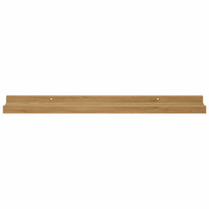 Wandplank met plank 4 pcs Bruin 60 x 9 x 3 cm Bewerkt hout