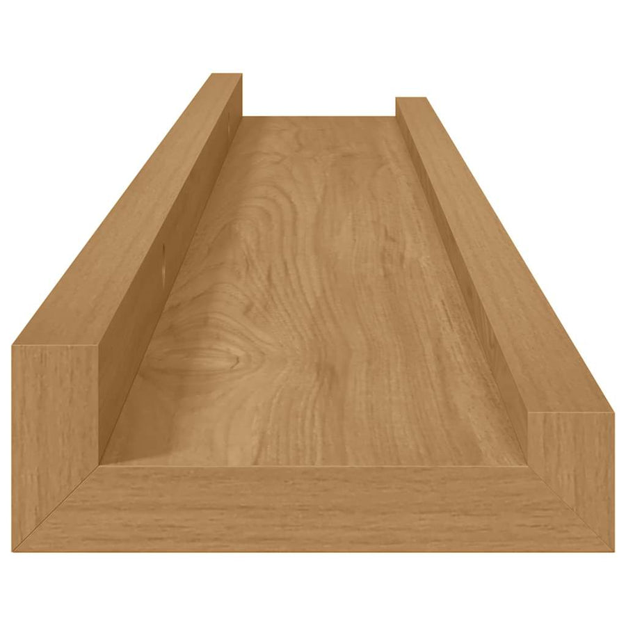 Wandplank met plank 4 pcs Bruin 60 x 9 x 3 cm Bewerkt hout