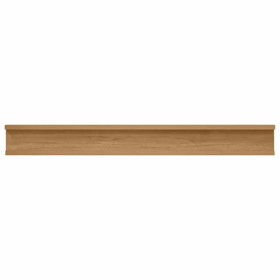 Wandplank met plank 4 pcs Bruin 80 x 9 x 3 cm Bewerkt hout