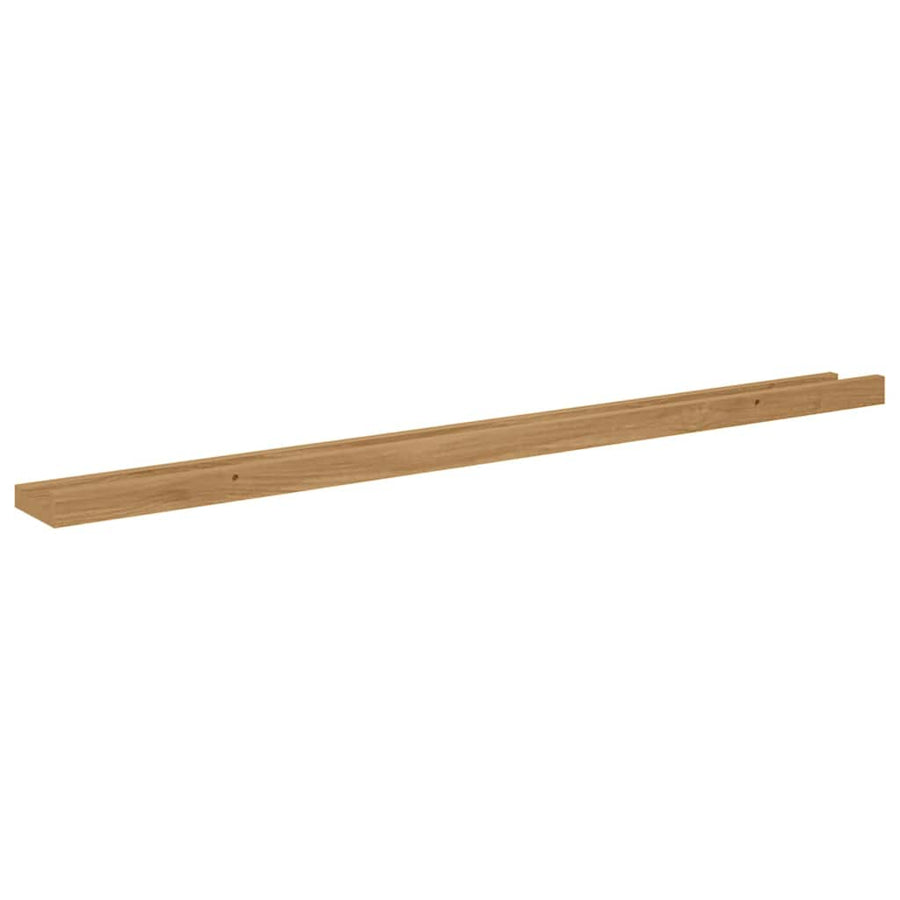 Wandplank met plank 4 pcs Bruin 100 x 9 x 3 cm Bewerkt hout