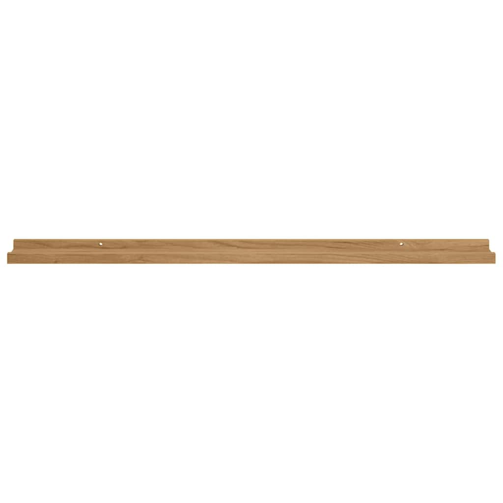 Wandplank met plank 4 pcs Bruin 100 x 9 x 3 cm Bewerkt hout