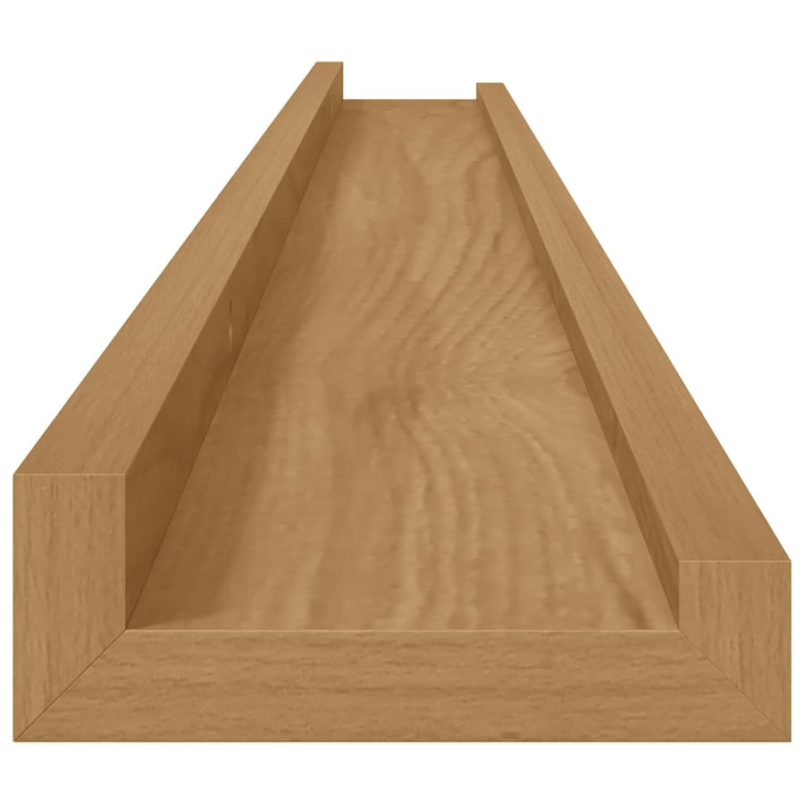 Wandplank met plank 4 pcs Bruin 100 x 9 x 3 cm Bewerkt hout