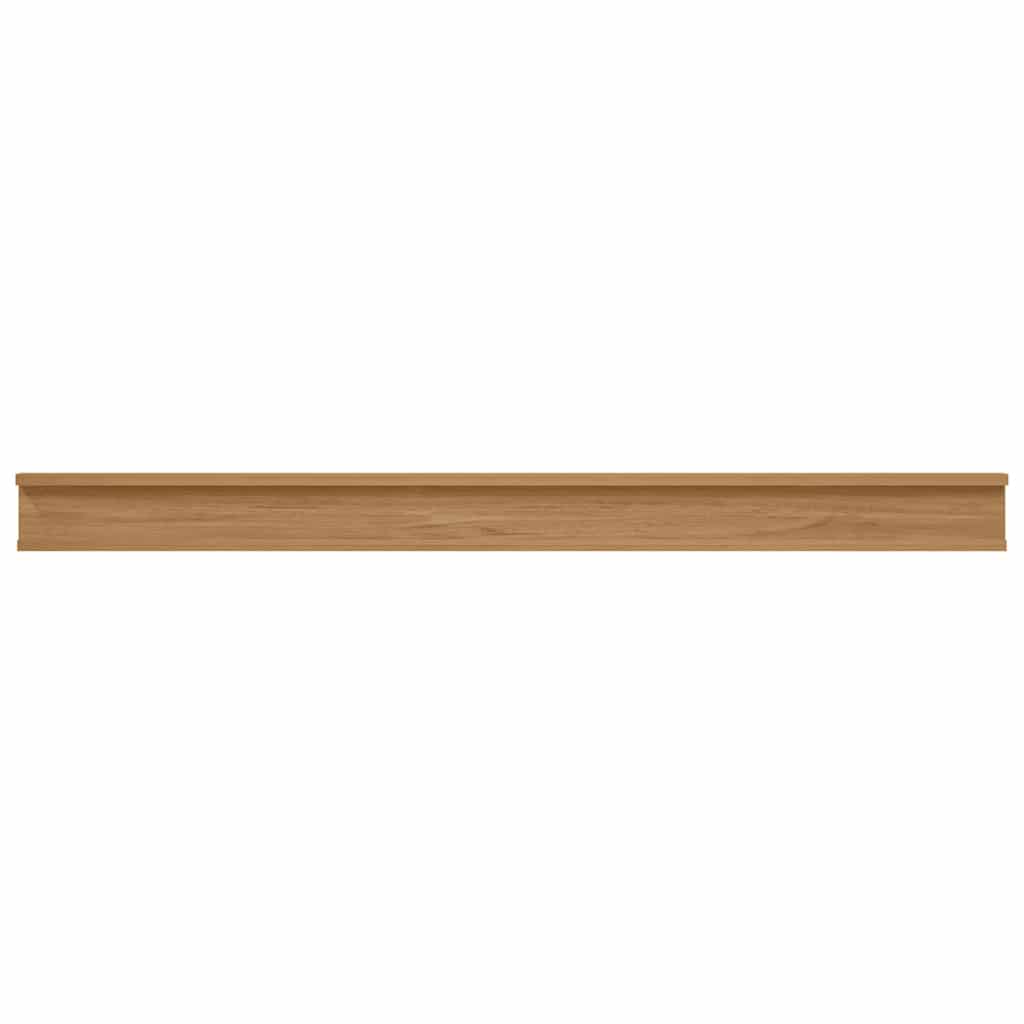 Wandplank met plank 4 pcs Bruin 115 x 9 x 3 cm Bewerkt hout