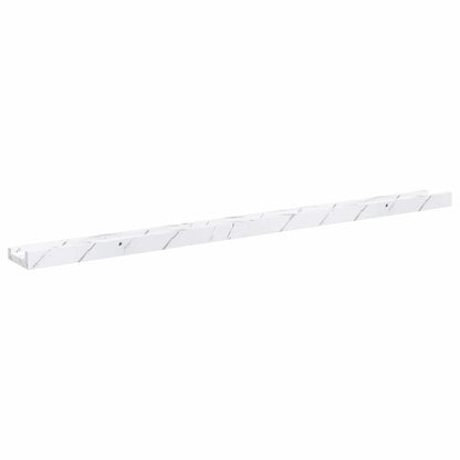 Wandplank 4 pcs Wit Marmer 100 x 9 x 3 cm Bewerkt hout