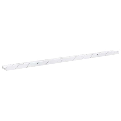 Wandplank 4 pcs Wit Marmer 115 x 9 x 3 cm Bewerkt hout