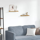 Wall shelf with shelf 2 pcs Beige 40 x 9 x 3 cm Engineered wood