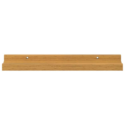 Wandplank met plank 2 pcs Beige 40 x 9 x 3 cm Bewerkt hout