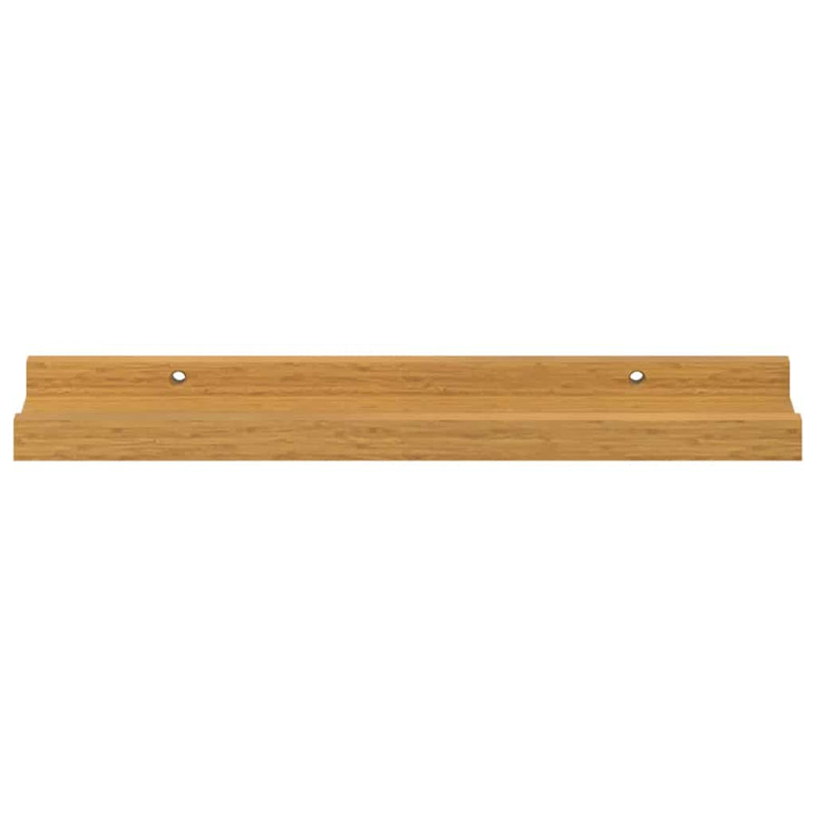Wandplank met plank 2 pcs Beige 40 x 9 x 3 cm Bewerkt hout