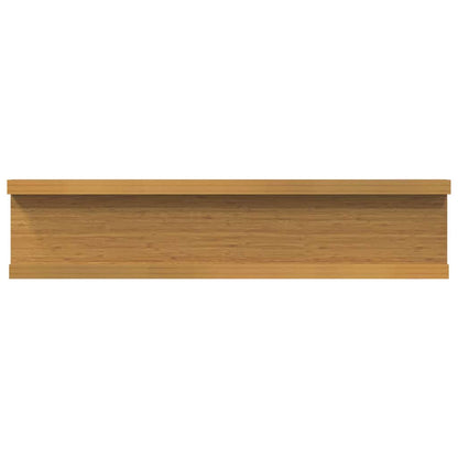 Wandplank met plank 2 pcs Beige 40 x 9 x 3 cm Bewerkt hout