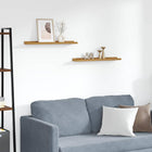Wall shelf with shelf 2 pcs Beige 60 x 9 x 3 cm Engineered wood