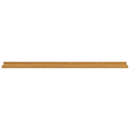 Wandplank met plank 2 pcs Beige 100 x 9 x 3 cm Bewerkt hout