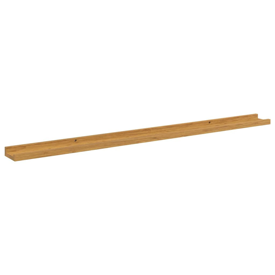Wandplank met plank 2 pcs Beige 115 x 9 x 3 cm Bewerkt hout
