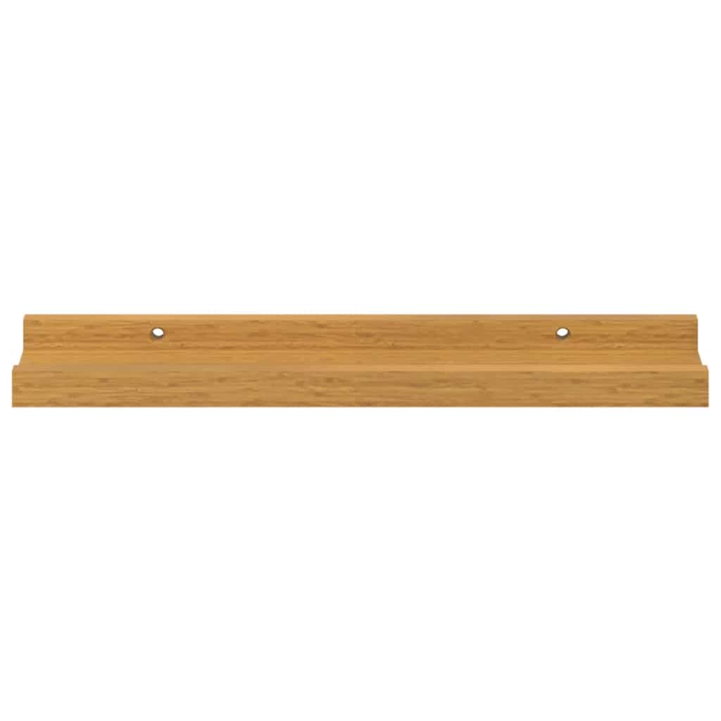 Wandplank met plank 4 pcs Beige 40 x 9 x 3 cm Bewerkt hout