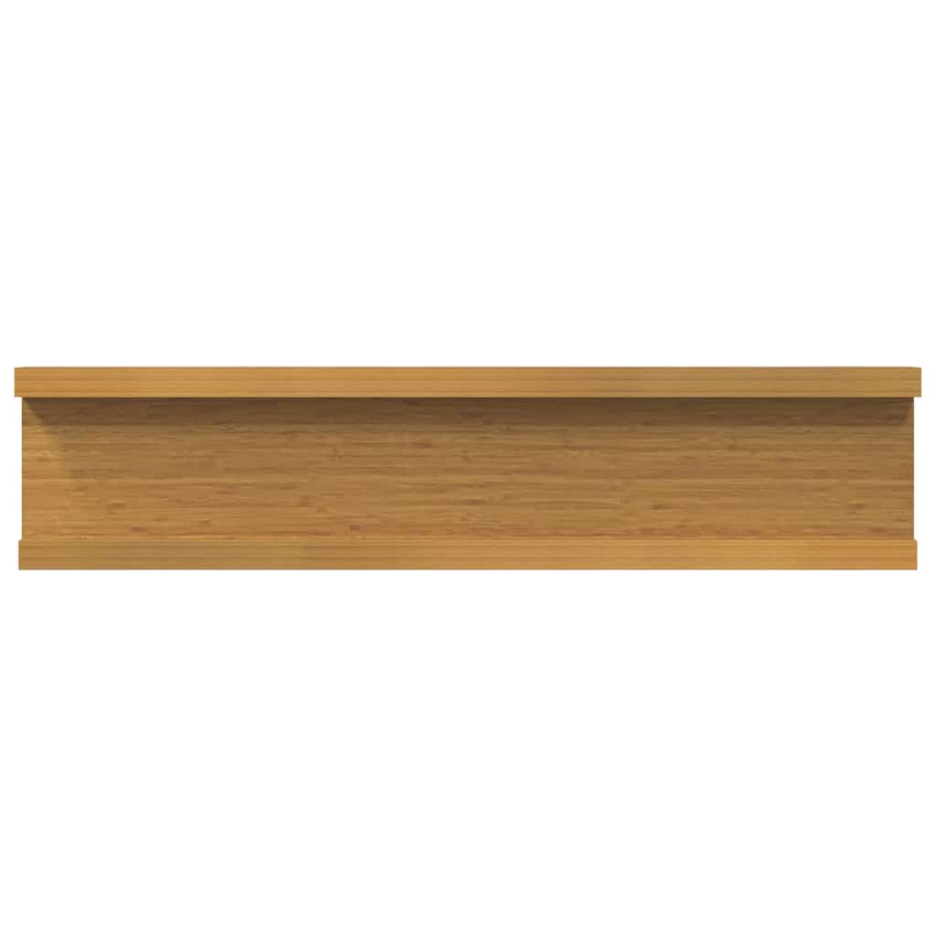 Wandplank met plank 4 pcs Beige 40 x 9 x 3 cm Bewerkt hout