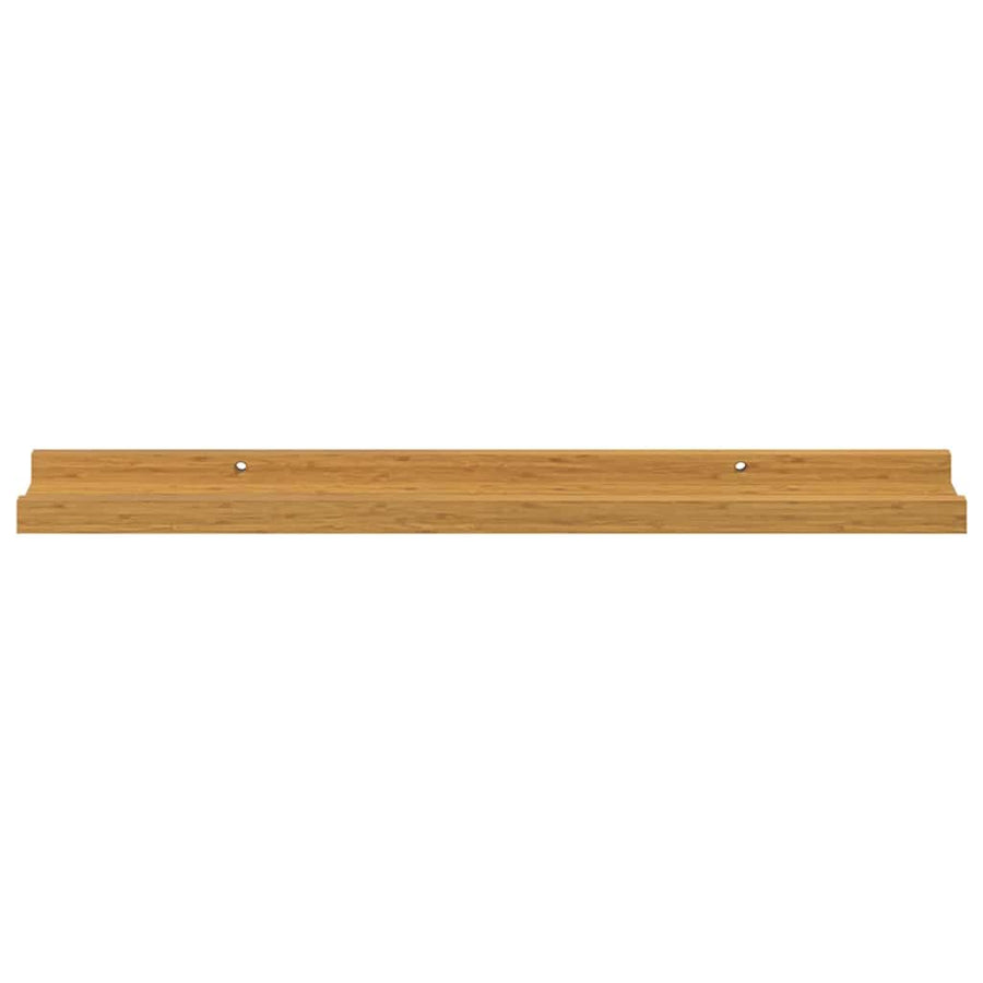 Wandplank met plank 4 pcs Beige 60 x 9 x 3 cm Bewerkt hout