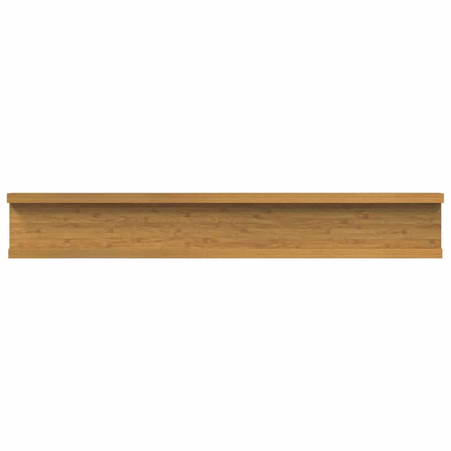 Wandplank met plank 4 pcs Beige 60 x 9 x 3 cm Bewerkt hout