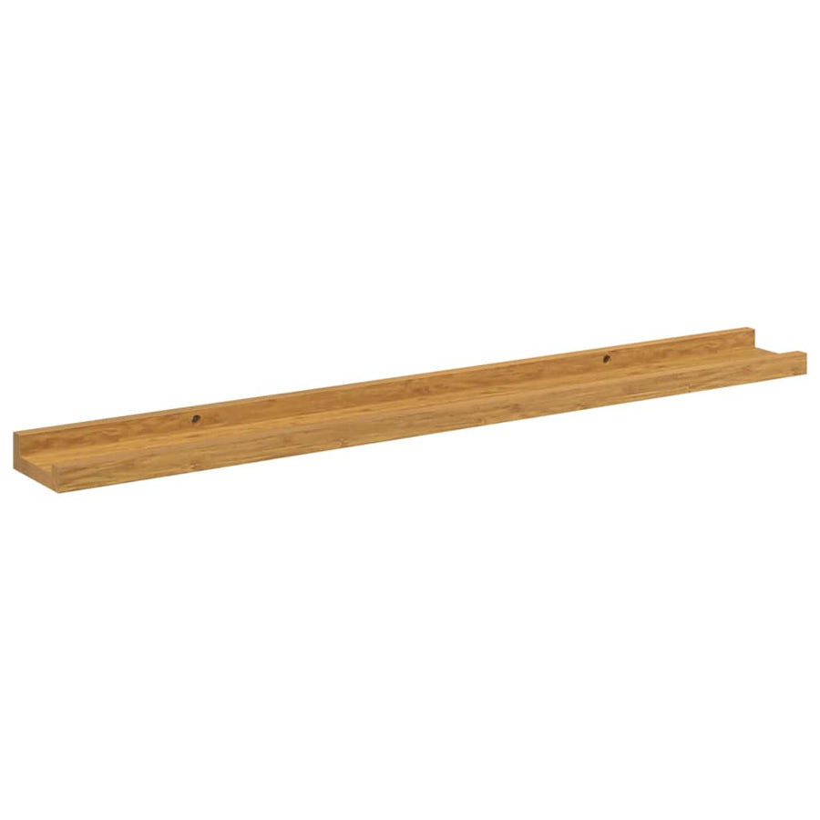 Wandplank met plank 4 pcs Beige 80 x 9 x 3 cm Bewerkt hout