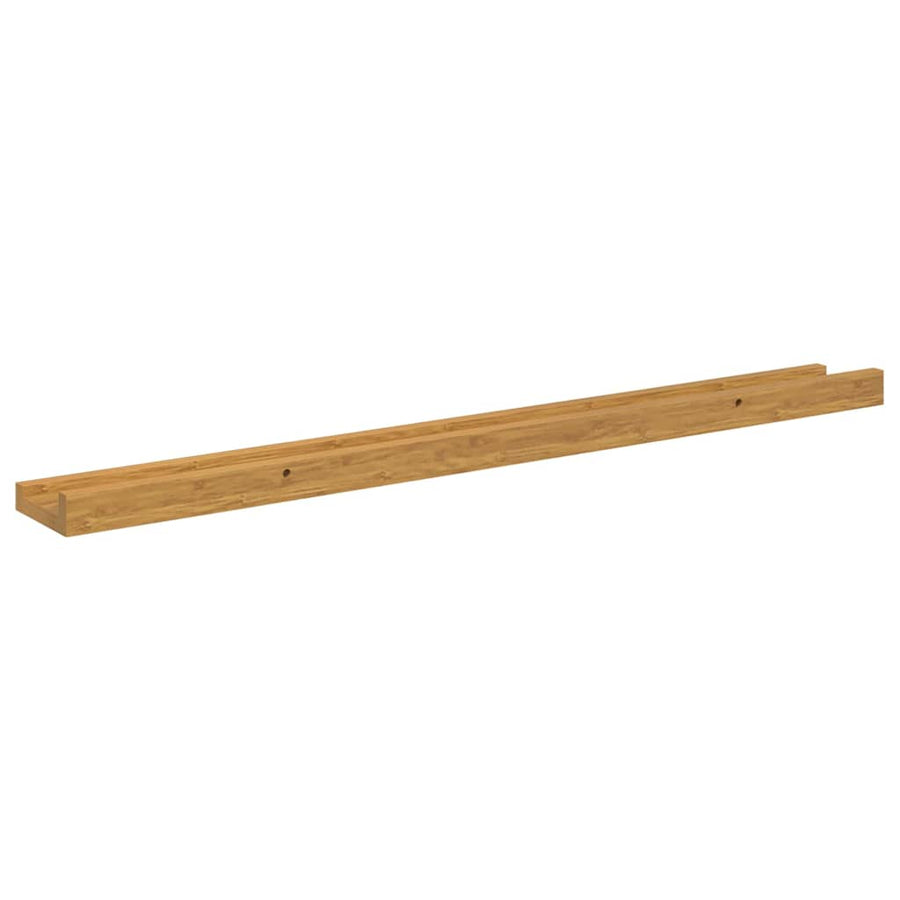 Wandplank met plank 4 pcs Beige 80 x 9 x 3 cm Bewerkt hout