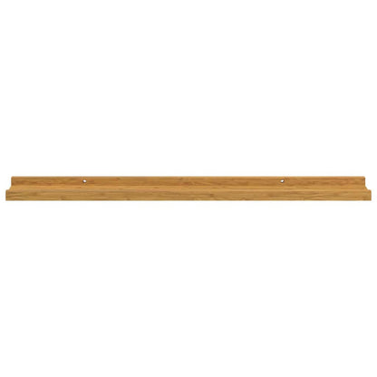 Wandplank met plank 4 pcs Beige 80 x 9 x 3 cm Bewerkt hout