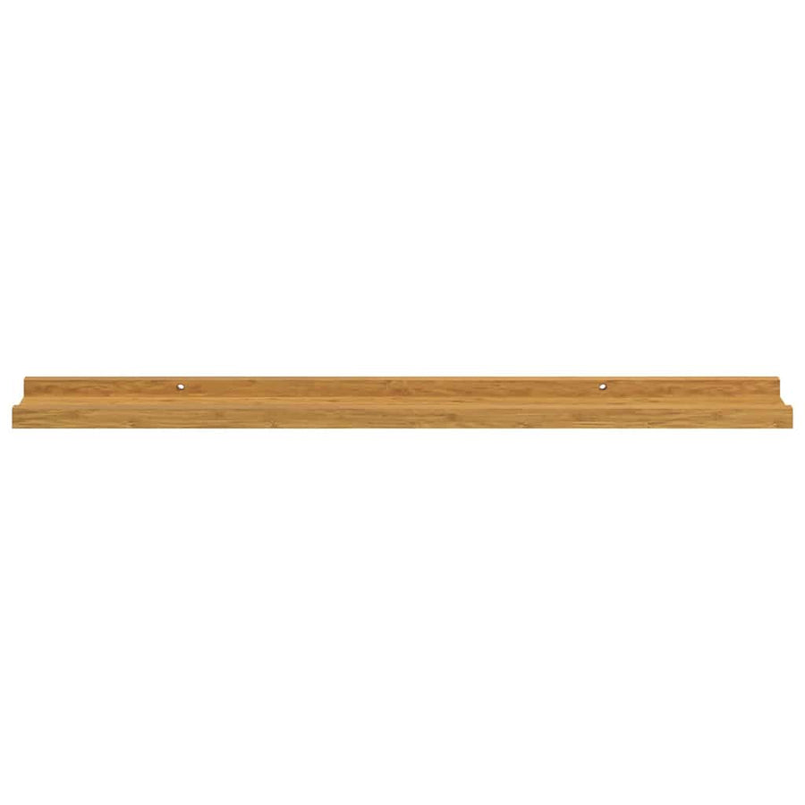 Wandplank met plank 4 pcs Beige 80 x 9 x 3 cm Bewerkt hout