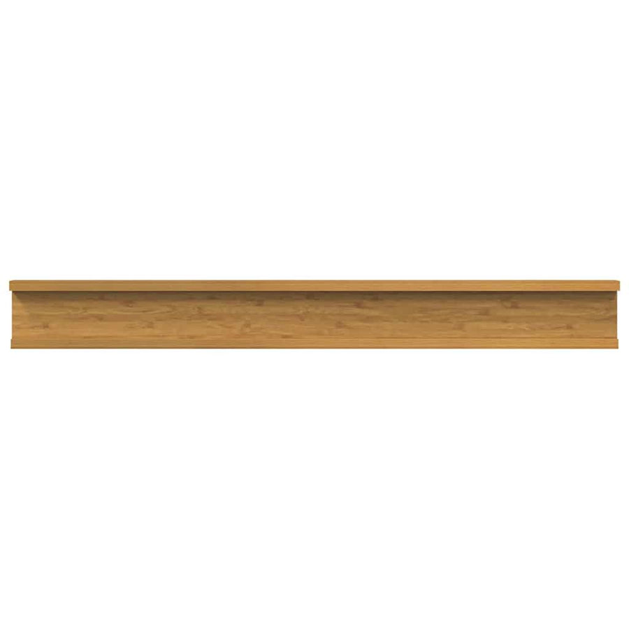 Wandplank met plank 4 pcs Beige 80 x 9 x 3 cm Bewerkt hout