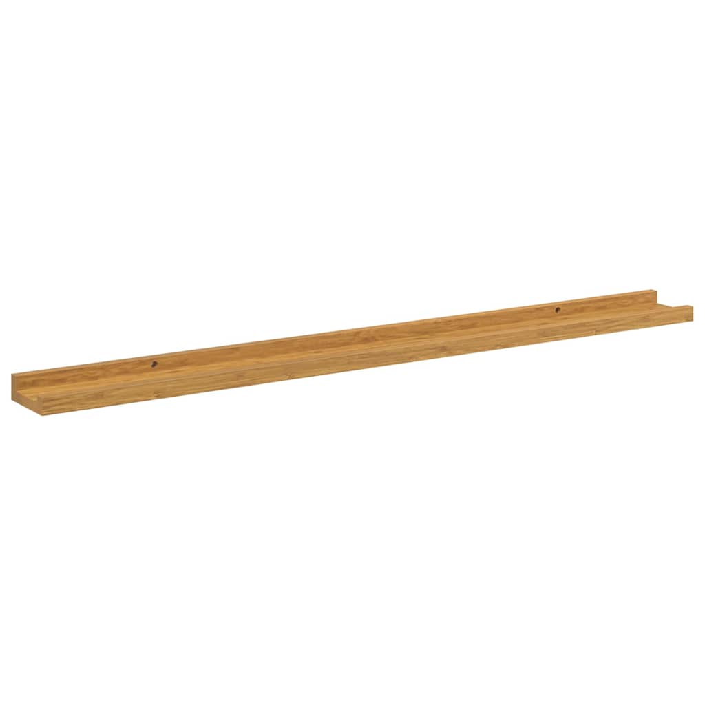 Wandplank met plank 4 pcs Beige 100 x 9 x 3 cm Bewerkt hout