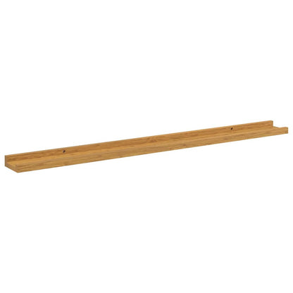 Wandplank met plank 4 pcs Beige 100 x 9 x 3 cm Bewerkt hout