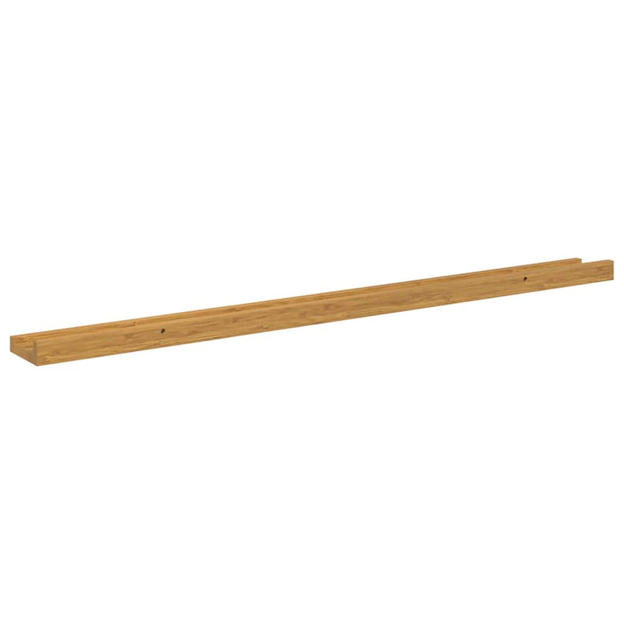 Wandplank met plank 4 pcs Beige 100 x 9 x 3 cm Bewerkt hout
