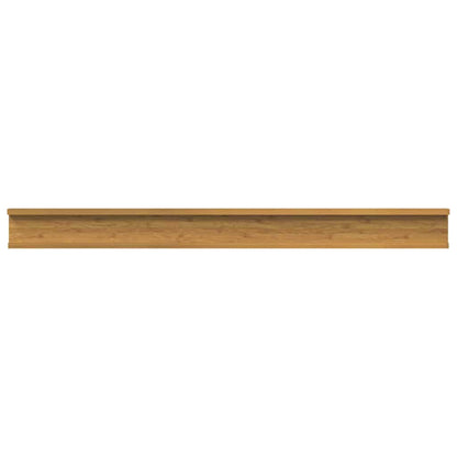 Wandplank met plank 4 pcs Beige 100 x 9 x 3 cm Bewerkt hout