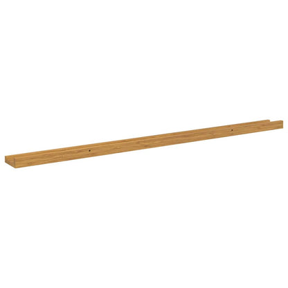 Wandplank met plank 4 pcs Beige 115 x 9 x 3 cm Bewerkt hout