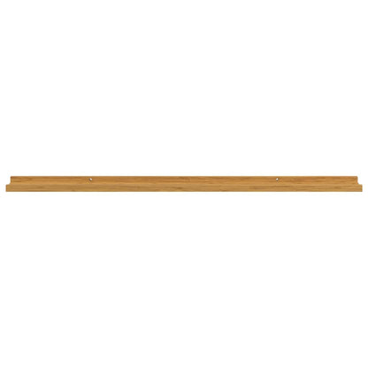 Wandplank met plank 4 pcs Beige 115 x 9 x 3 cm Bewerkt hout