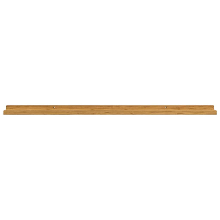 Wandplank met plank 4 pcs Beige 115 x 9 x 3 cm Bewerkt hout