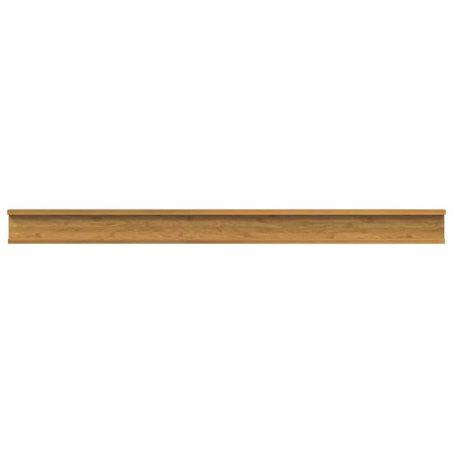 Wandplank met plank 4 pcs Beige 115 x 9 x 3 cm Bewerkt hout